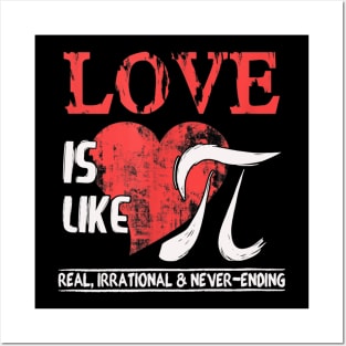 Love Is Like Pi  Pi Day Math Teacher Posters and Art